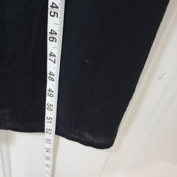 Kona Sol Maxi Dress Womens Black Sleeveless Size M 100% Cotton Beach Sumer - Picture 10 of 11